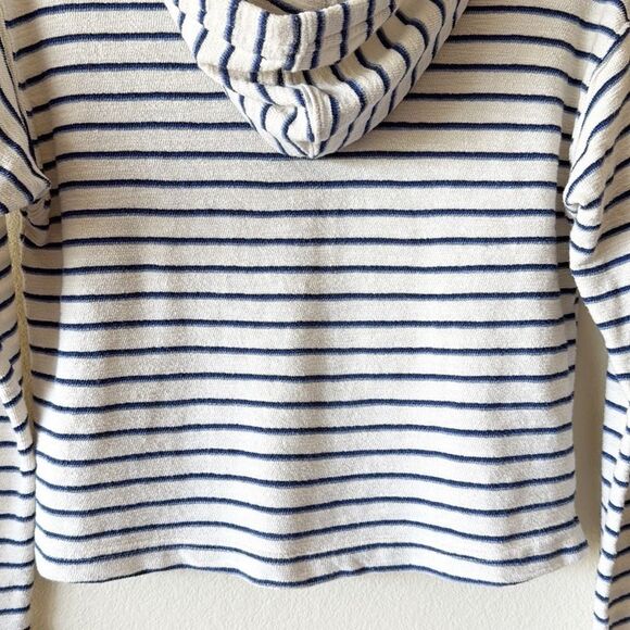 Marine Layer Koa Cream and Blue Striped Coastal Hoodie - Picture 8 of 10
